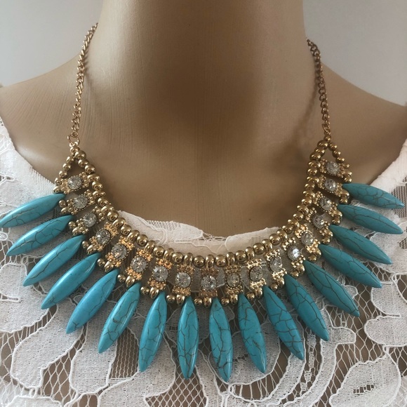 Turquoise Statement Necklace - Picture 2 of 5